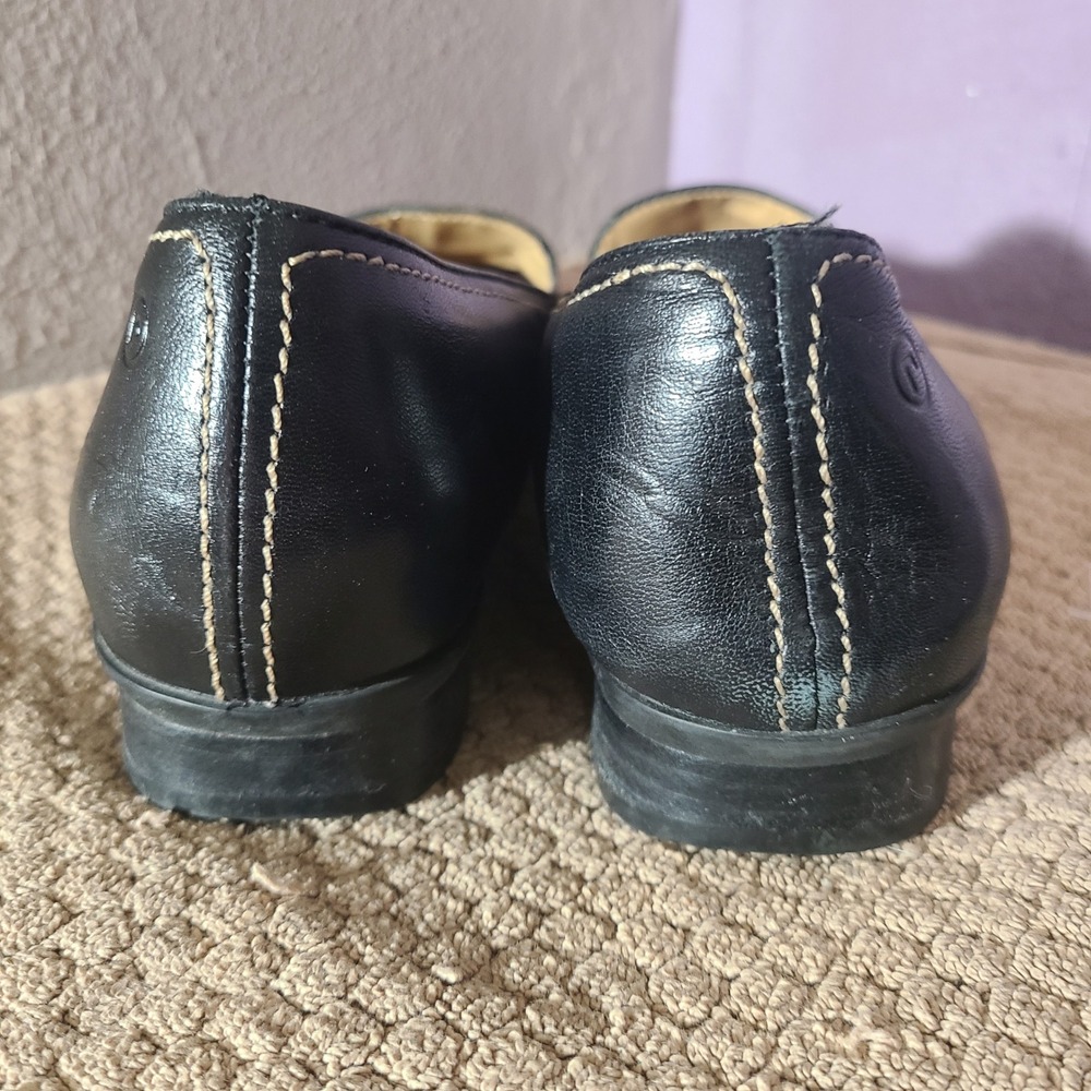 Sole Innovations Rockport Loafers Women 10W Black Leather Square Toe Slip On - Picture 6 of 9